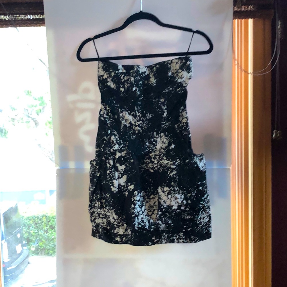 Black and white mini dress